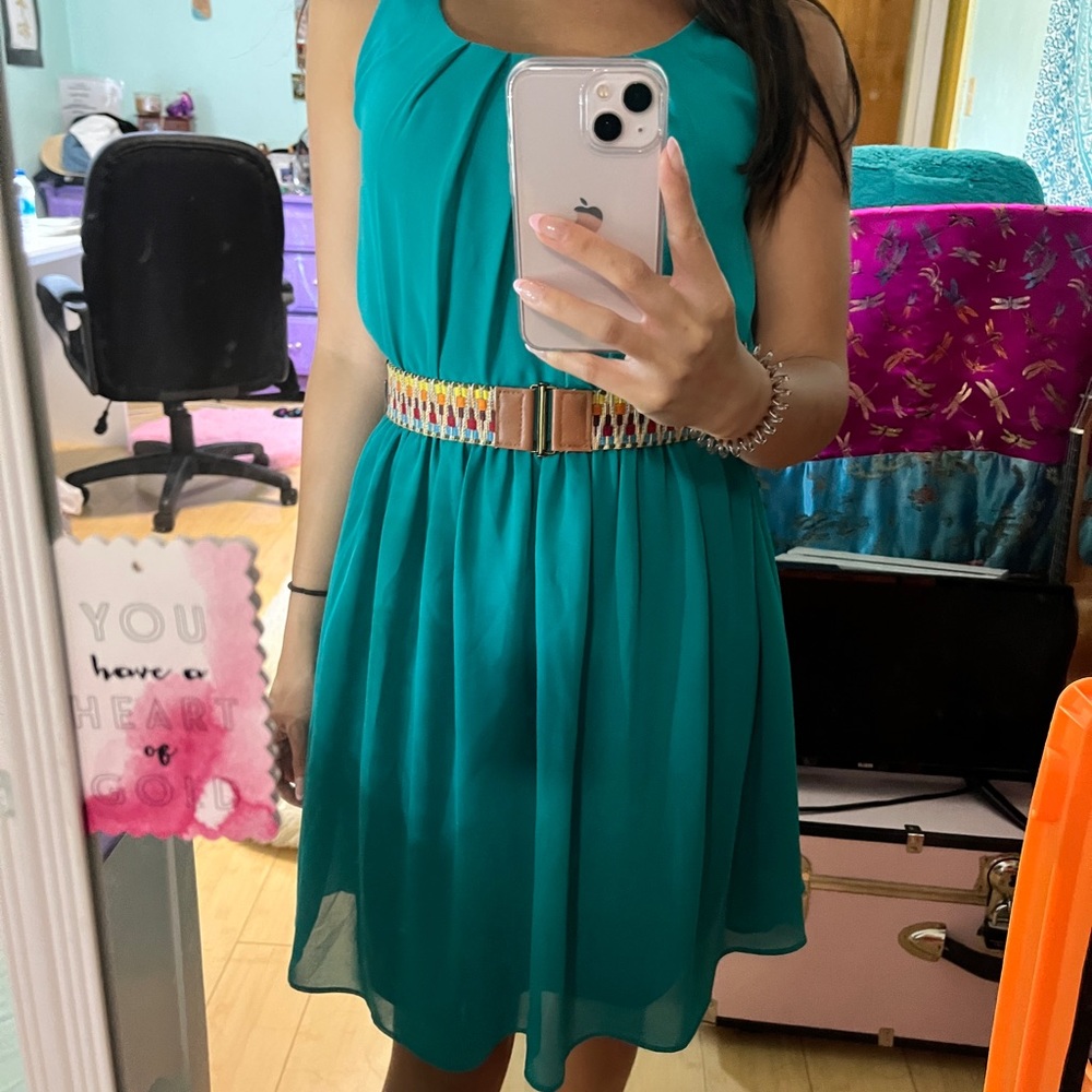 iZ Byer’s Green/Blue Dress with Belt